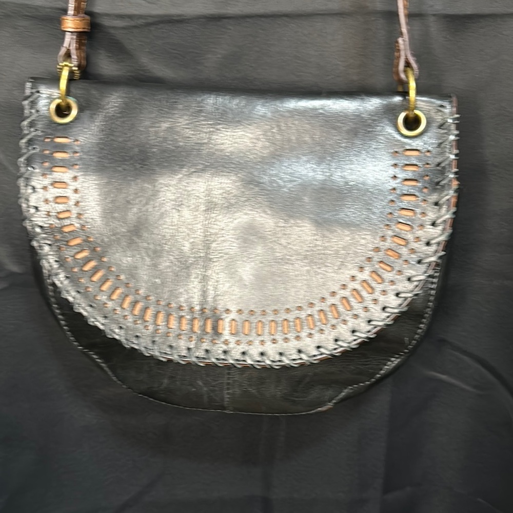 Clark Crossbody Saddlebag Black and Tan